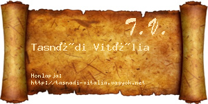 Tasnádi Vitália névjegykártya